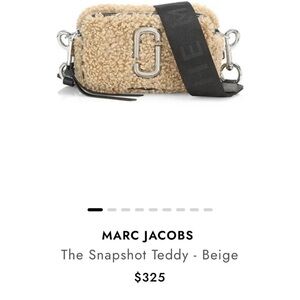 NWT Marc Jacobs The Snap Shot Teddy - Beige